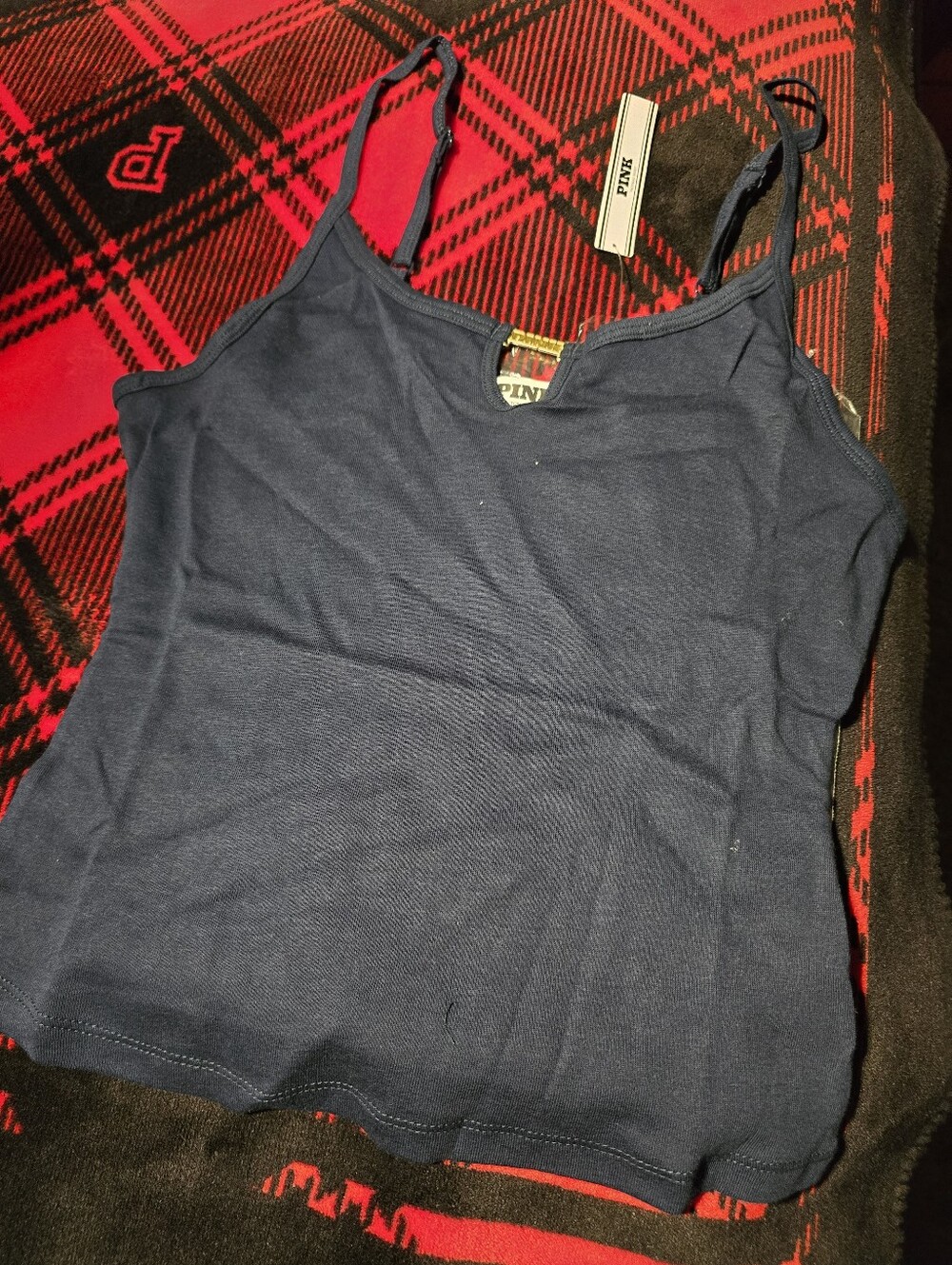 PINK Victoria's Secret Dark Navy Adjustable Strap Camisole